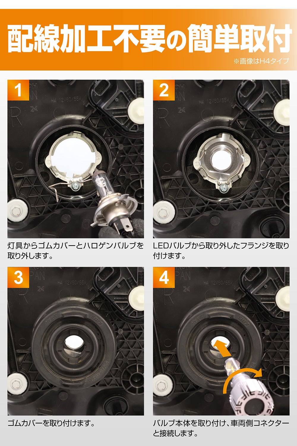 BW5063E GIGA LEDヘッドバルブ S7プラス 3000K H4 | カーメイト 公式